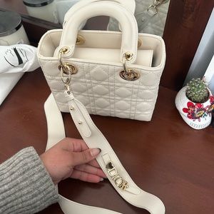 Dior White Satchel Purse